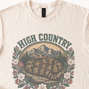 High Country Snake Graphic Tee Vintage Nature Illustration